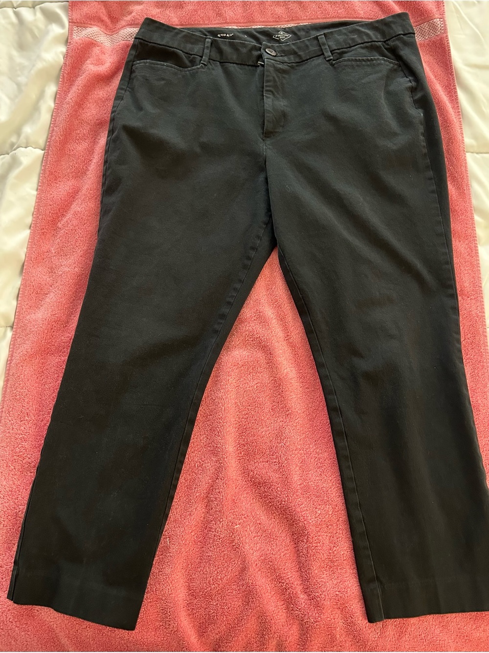 Classic Black Women's Straight-Leg Pants